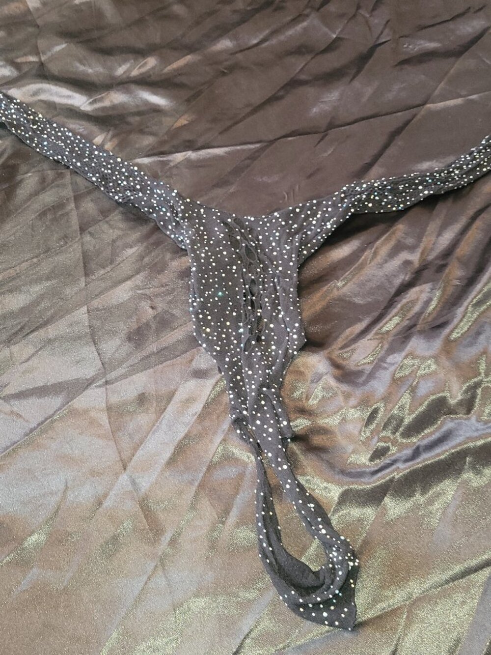 Black rhinestone bodysuit